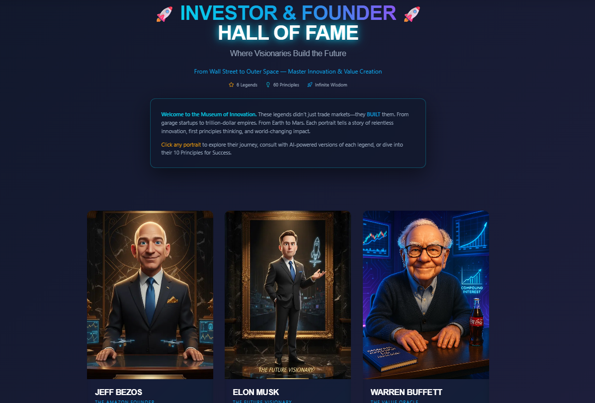 Investor & Founder Hall of Fame